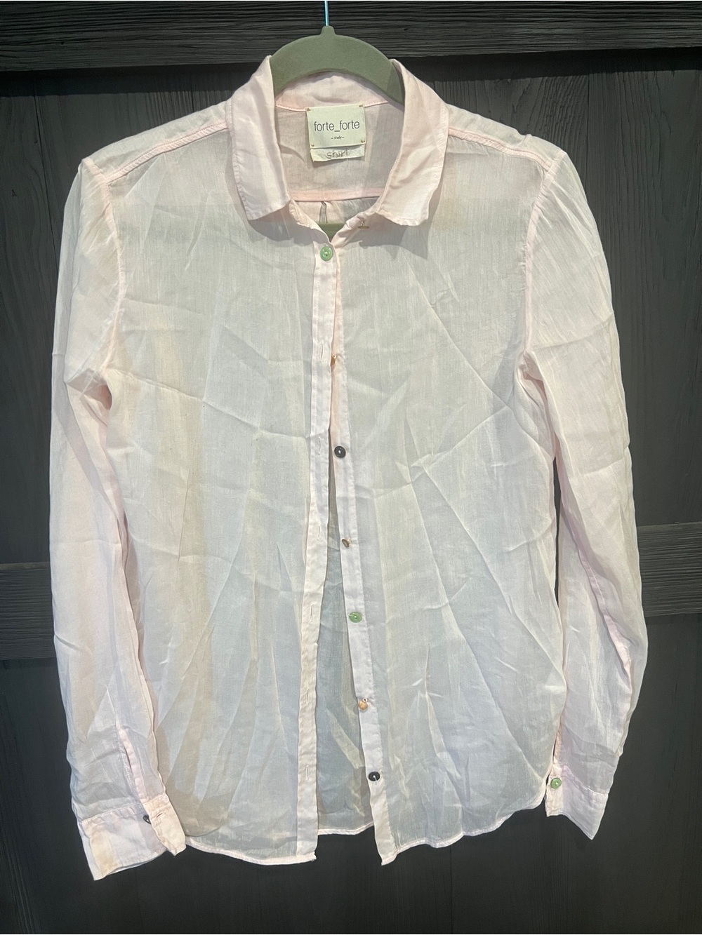 Forte Forte Pale Pink Lightweight Button-Down Shirt